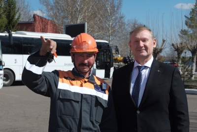 Водители УД АО «АрселорМиттал Темиртау» получили ключи от новых автобусов