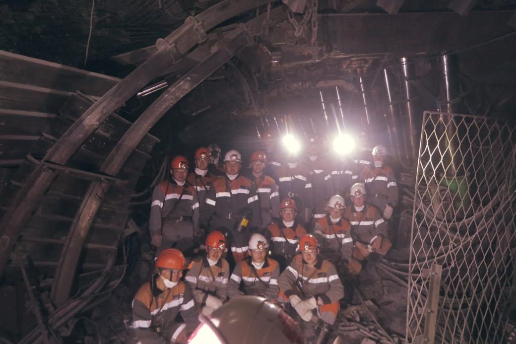 Военнослужащие РгК «Астана» спустились в шахту АО «АрселорМиттал Темиртау»